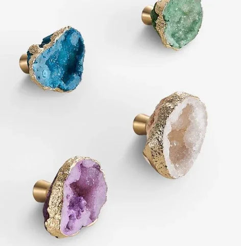 Ameli pull knob C-0030 crystal drawer knob, 35mm, available in white, purple, green and blue, suitable for cabinets &amp; wardrobe doors by Mantara
