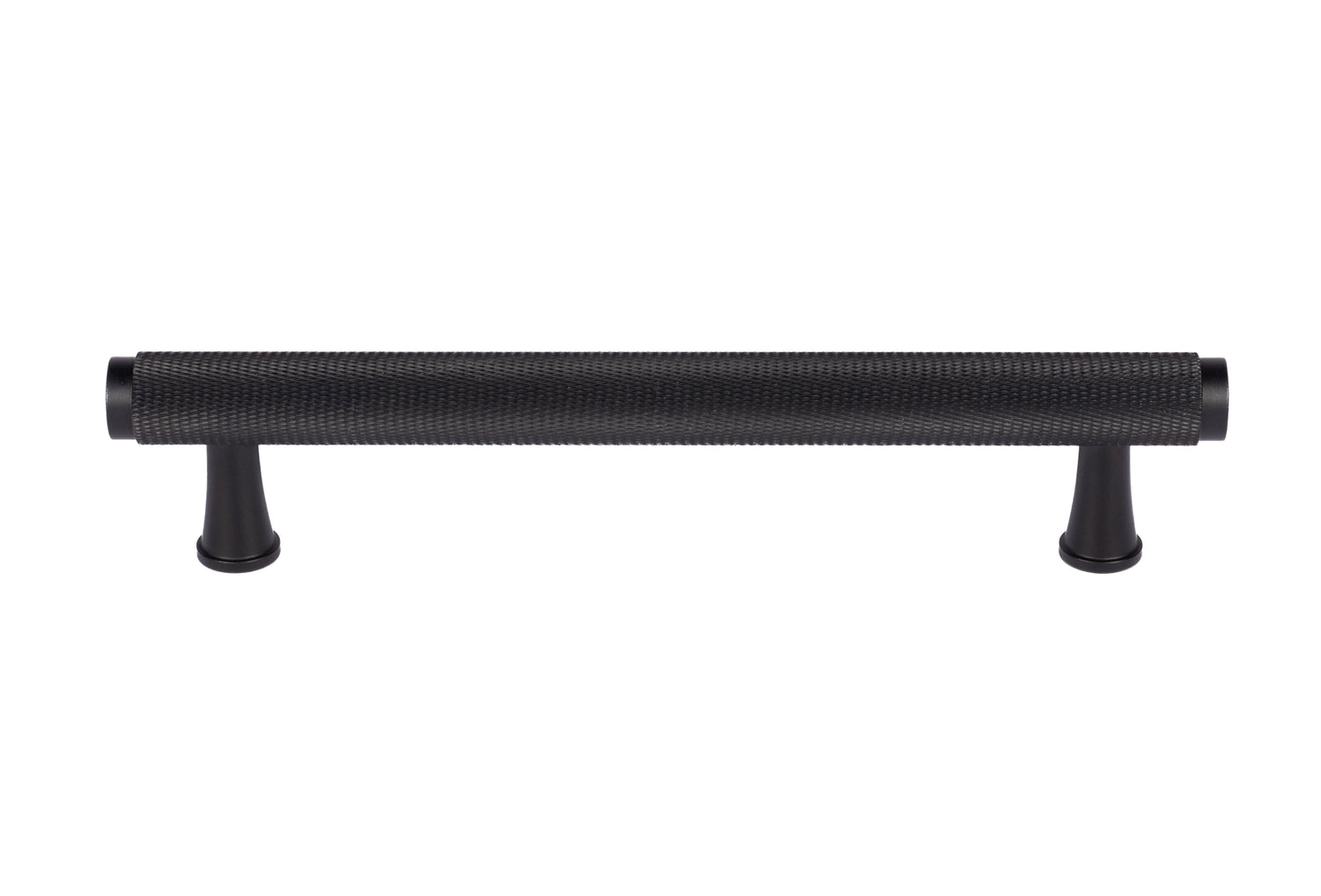 Inez handle AL-0013, black aluminum, L165mm CC128mm, brushed finish, for kitchen drawers &amp; cupboards by Mantara