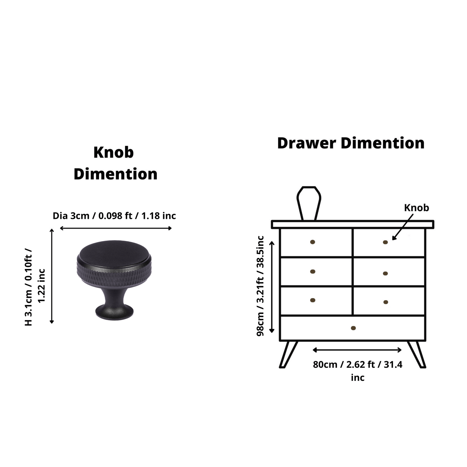 Inez knob AL-0013, black aluminum, L30mm, brushed finish, for kitchen drawers &amp; dressers by Mantara