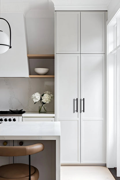 Inez handle AL-0013, black aluminum, L165mm CC128mm, brushed finish, for kitchen drawers &amp; cupboards by Mantara