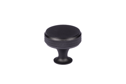 Inez knob AL-0013, black aluminum, L30mm, brushed finish, for kitchen drawers &amp; dressers by Mantara