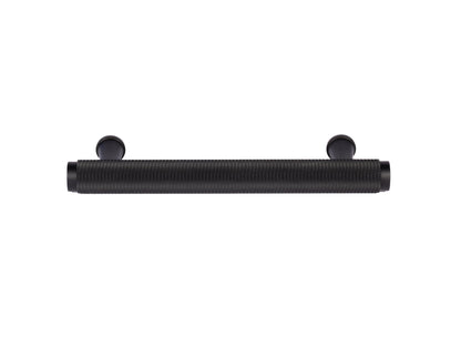 Inez handle AL-0013, black aluminum, L133mm CC96mm, brushed finish, for wardrobes &amp; cabinets by Mantara