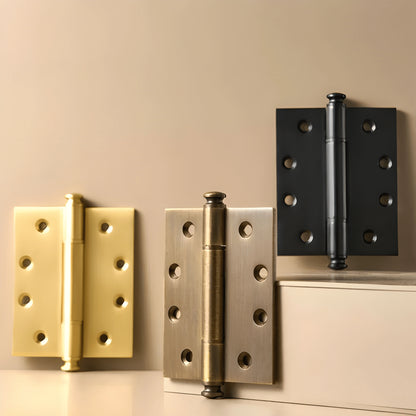 Mantara Varen Hinge HNG-008 is a modern brass hinge in brushed bronze, black, or gold finish for furniture.