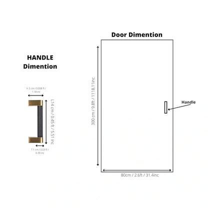 Mantara Julius Handle B-0065 is a modern brushed brass handle in black, ideal for doors, wardrobes, and drawers.