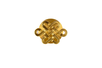 The Lattice Hook by Mantara B-0116 is a modern brass wall hook in gold with a brushed finish, ideal for kitchens and bedrooms.