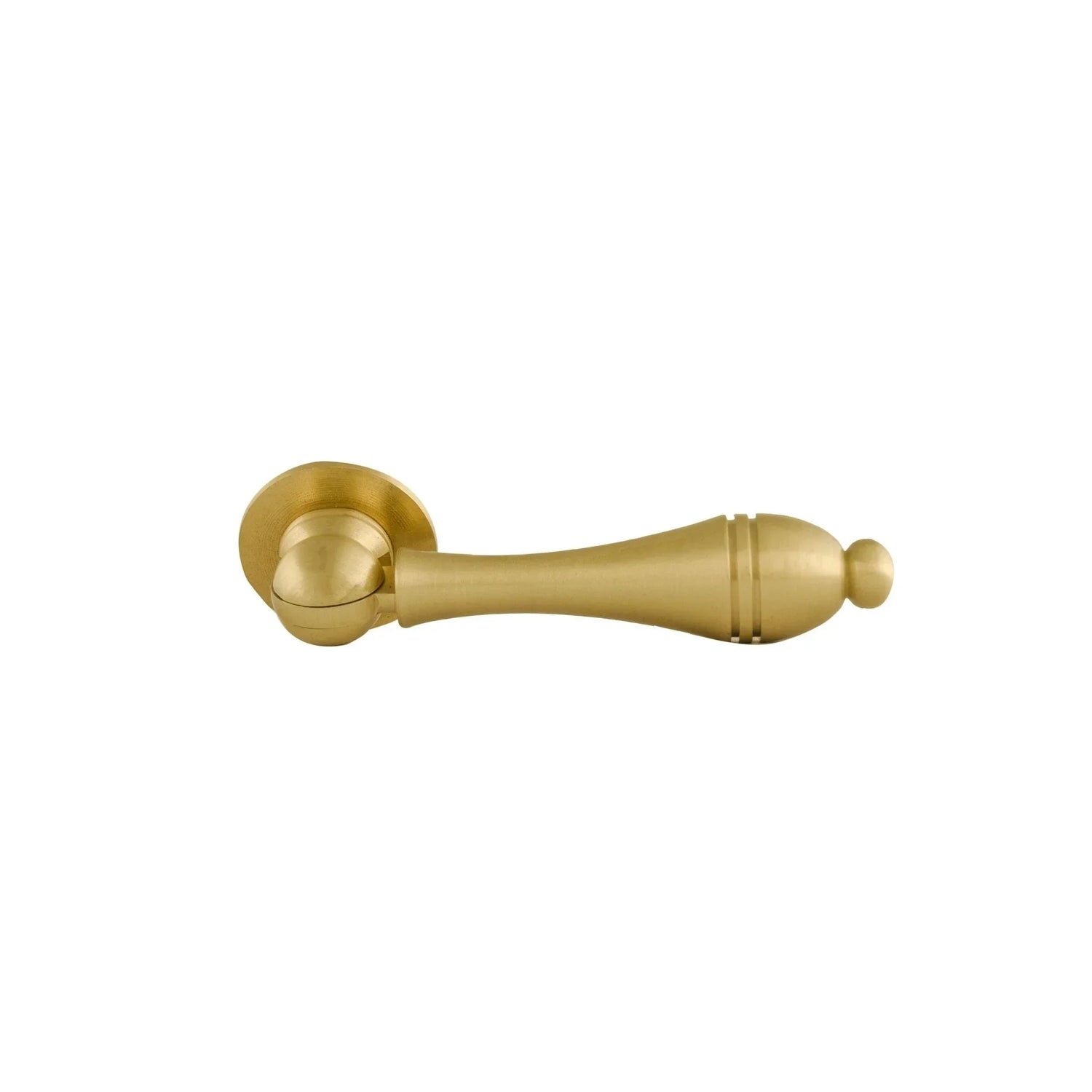 The Mantara B-0041 Legacy Drop Knob is a modern brushed brass knob in gold, ideal for furniture, cabinets, bedrooms, and kitchens.
