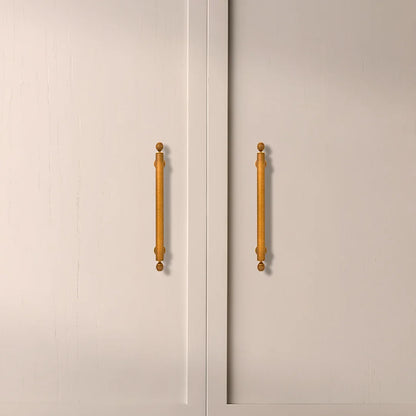 The Mantara B-0122 Aureate Handle is a modern brass handle in bronze with a brushed finish, ideal for kitchens and dressers.