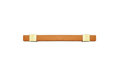 Mantara Lorien Handle W-0028 is a modern zinc and beech wood handle in Gold ideal for kitchen and dresser drawers.