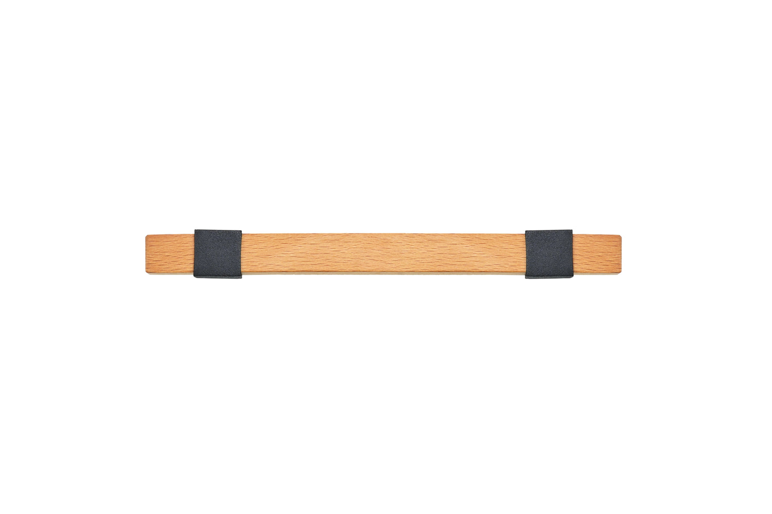 Mantara Lorien Handle  W-0028 is a modern zinc and beech wood handle in  black ideal for kitchen and dresser drawers.