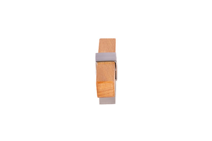 Mantara Lorien Handle W-0028 is a modern zinc and beech wood Tbar in Silver ideal for kitchen and dresser drawers.