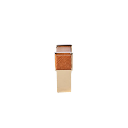 Mantara Lorien Handle W-0028 is a modern zinc and beech wood handle in Gold ideal for kitchen and dresser drawers.