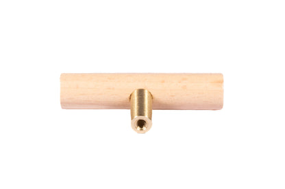 Mantara Madera Handle W-0052 is a modern beech wood Tbar, ideal for kitchen drawers, dresser drawers.