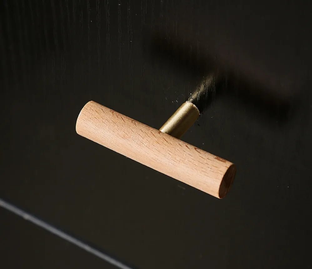 Mantara Madera Handle W-0052 is a modern beech wood Tbar, ideal for kitchen drawers, dresser drawers.