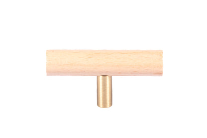Mantara Madera Handle W-0052 is a modern beech wood Tbar, ideal for kitchen drawers, dresser drawers.