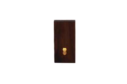 Mantara Magnolia Hook W-0025 is a modern brown wooden hook in brushed finish, ideal for kitchen and dresser drawers.