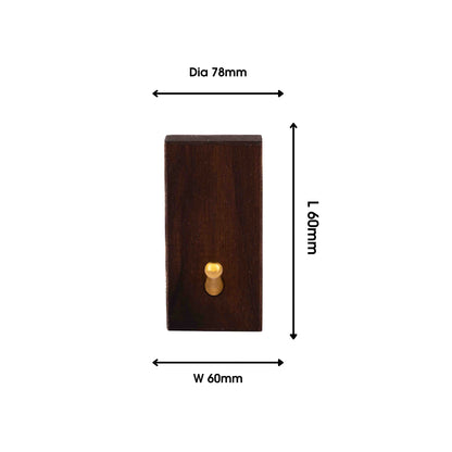 Mantara Magnolia Hook W-0025 is a modern brown wooden hook in brushed finish, ideal for kitchen and dresser drawers.