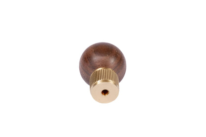 Mantara Mahara Knob W-0055 is a modern walnut wood knob with brushed finish, ideal for kitchen and dresser drawers.