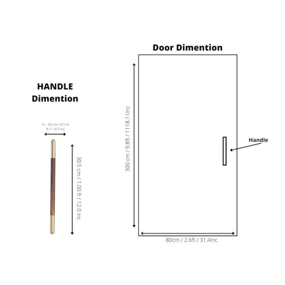 Mahogany Handle Handles 305mm / Brown / Wood - M A N T A R A