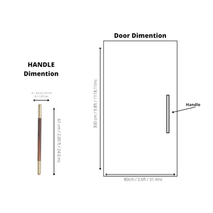 Mahogany Handle Handles 305mm / Brown / Wood - M A N T A R A
