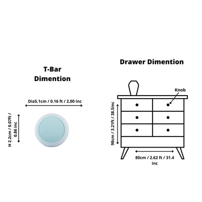 Mantara Mallow Knob S-0001 is a modern silicone knob in blue, ideal for kitchen drawers, dresser drawers.
