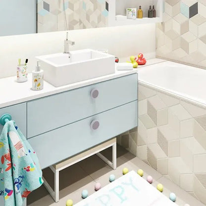 Mallow Knob S-0001 in grey silicone, brushed finish, 51mm size, for drawers by Mantara.