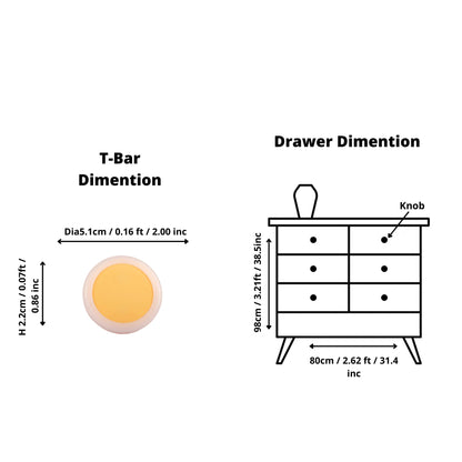 Mantara Mallow Knob S-0001 is a modern silicone knob in yellow, ideal for kitchen drawers, dresser drawers.