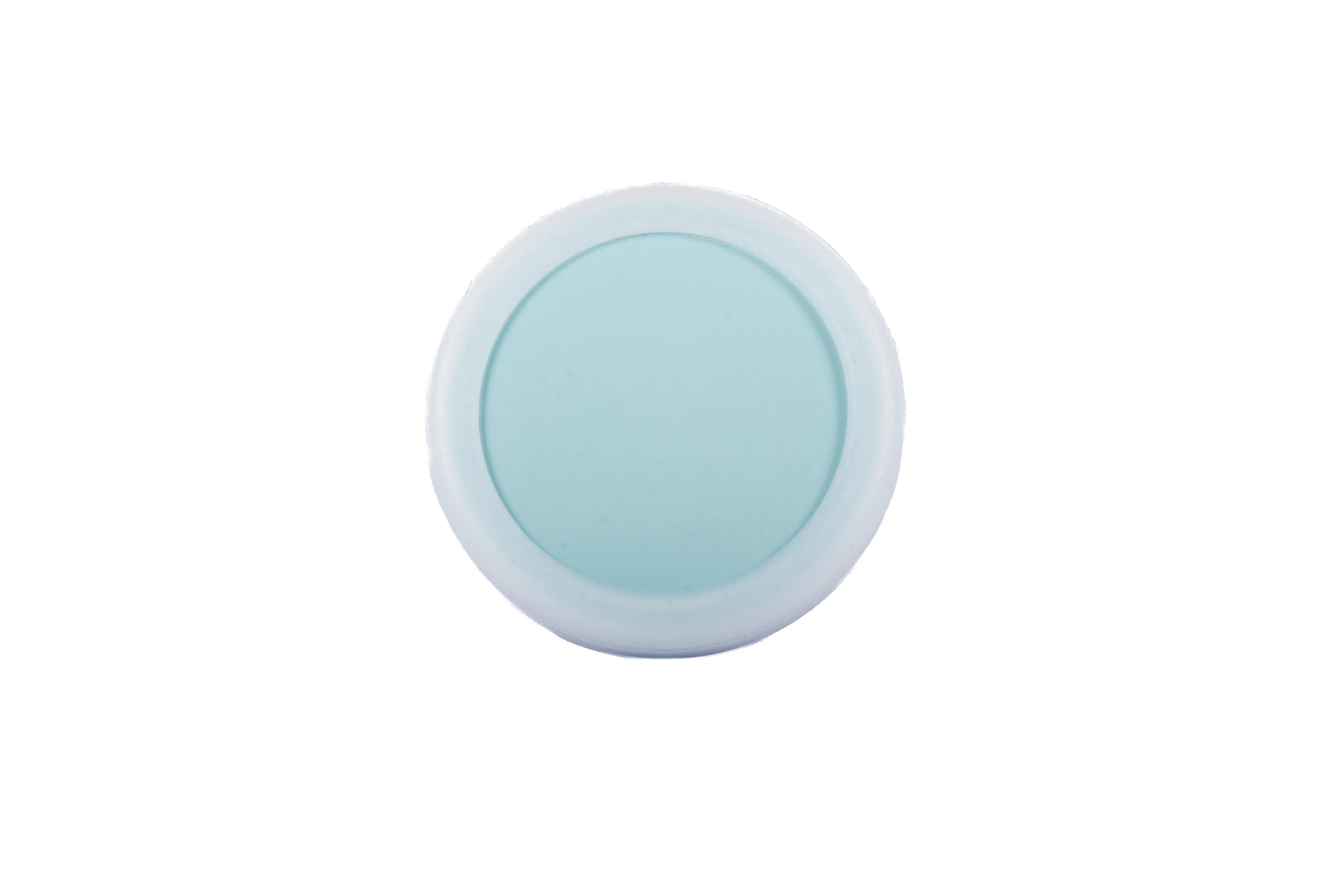 Mallow Knob S-0001 in blue silicone, brushed finish, 51mm size, for drawers by Mantara.