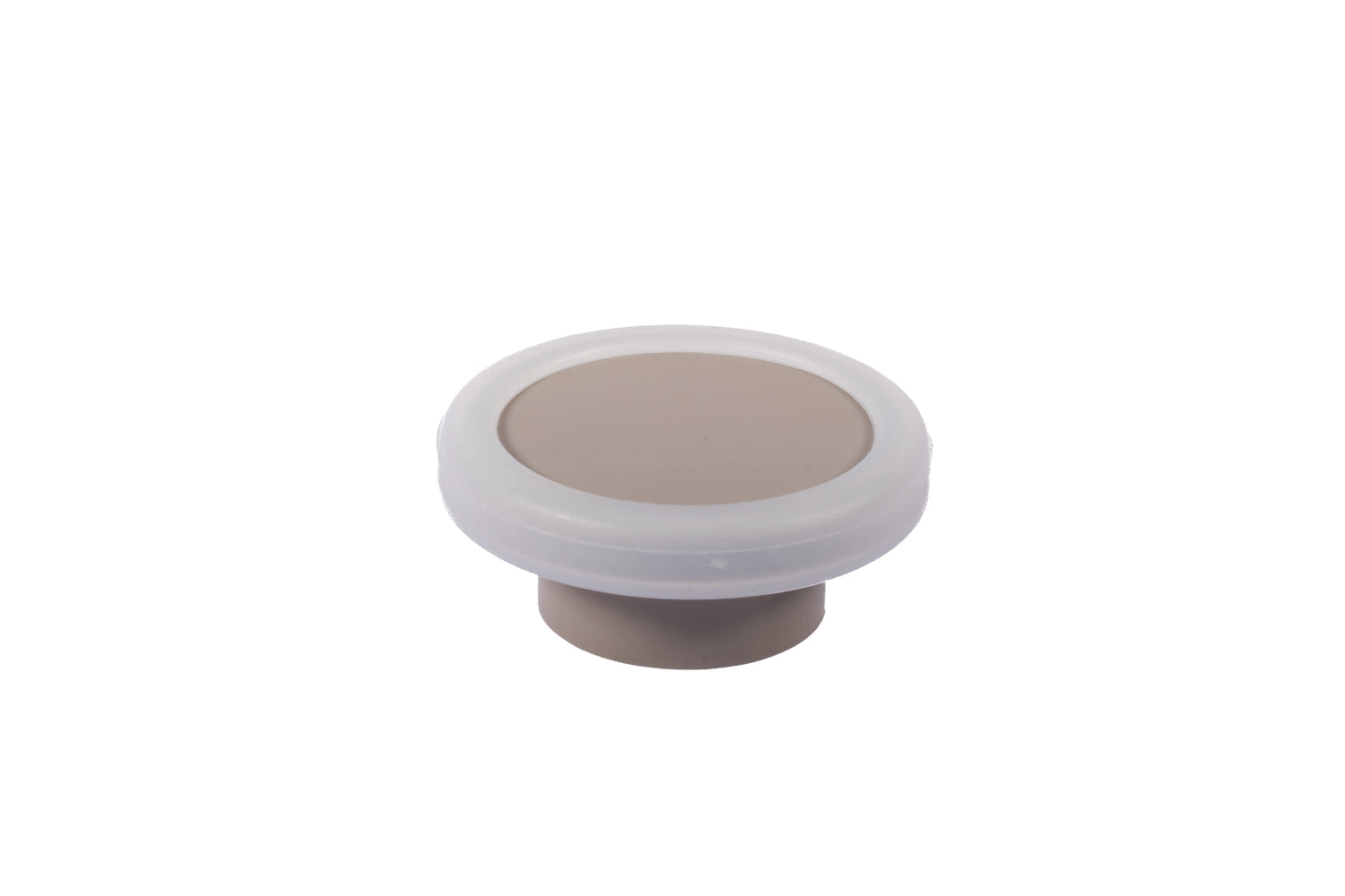 Mallow Knob S-0001 in grey silicone, brushed finish, 51mm size, for drawers by Mantara.
