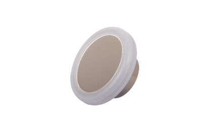 Mallow Knob S-0001 in grey silicone, brushed finish, 51mm size, for drawers by Mantara.