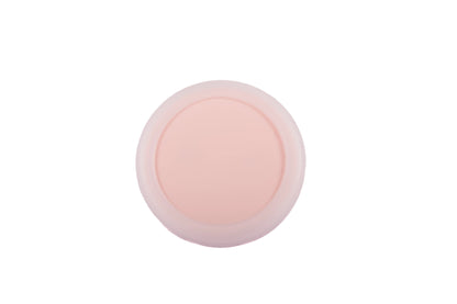 Mallow Knob S-0001 in pink silicone, brushed finish, 51mm size, for drawers by Mantara.