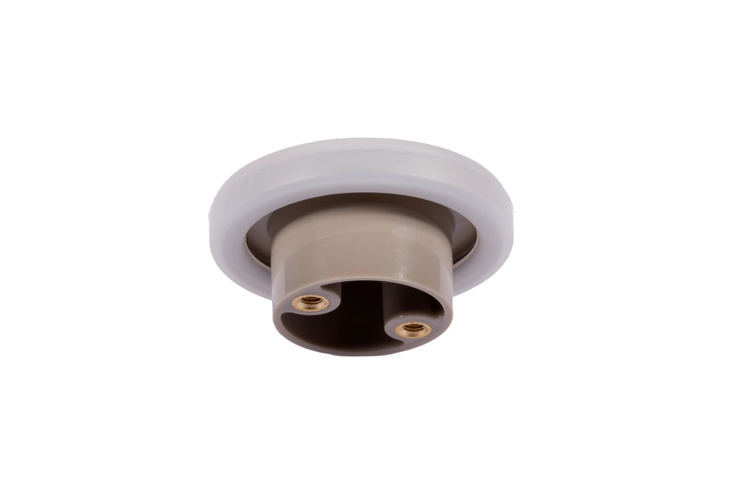 Mallow Knob S-0001 in grey silicone, brushed finish, 51mm size, for drawers by Mantara.