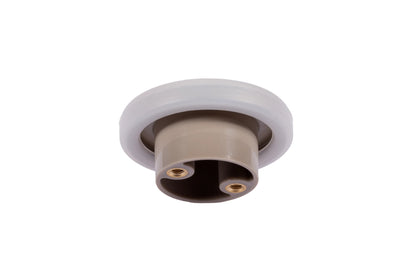 Mallow Knob S-0001 in grey silicone, brushed finish, 51mm size, for drawers by Mantara.