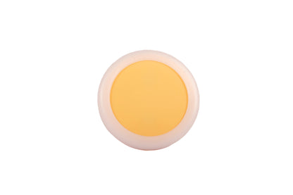 Mallow Knob S-0001 in yellow silicone, brushed finish, 51mm size, for drawers by Mantara.
