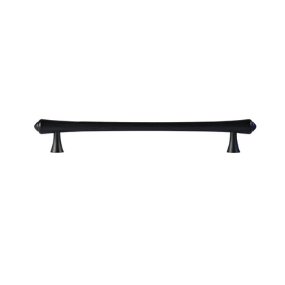 Mantara Raphael Handle B-0068 is a modern brushed brass handle in black, ideal for kitchens, drawers, and wardrobes.