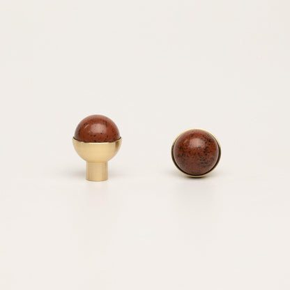 Mantara C-0006 Dis Knob Knob 26mm / Brown / Crystal - M A N T A R A