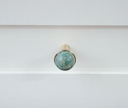 Mantara C-0006 Dis Knob Knob 26mm / Green / Crystal - M A N T A R A
