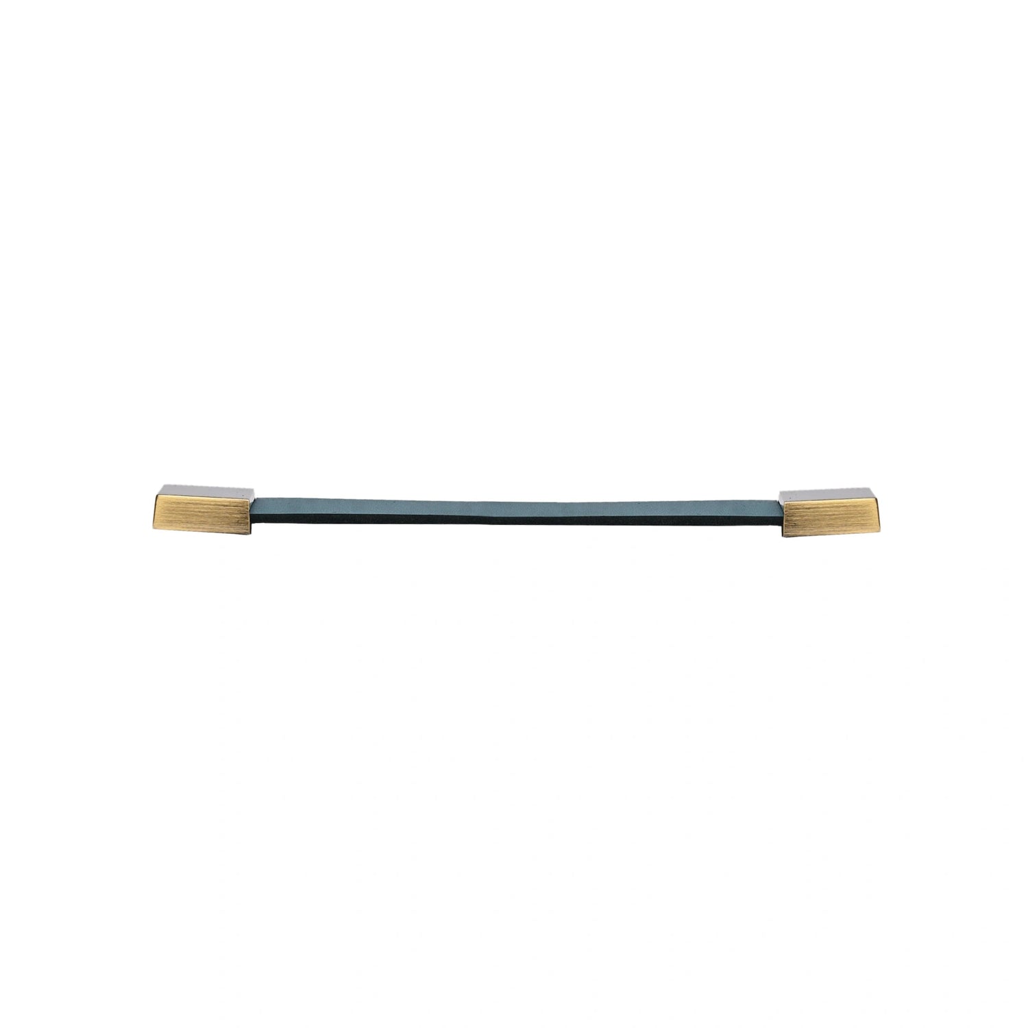 The Mantara L-0015 is a modern crystal handle in blue, ideal for kitchen drawers and dressers.