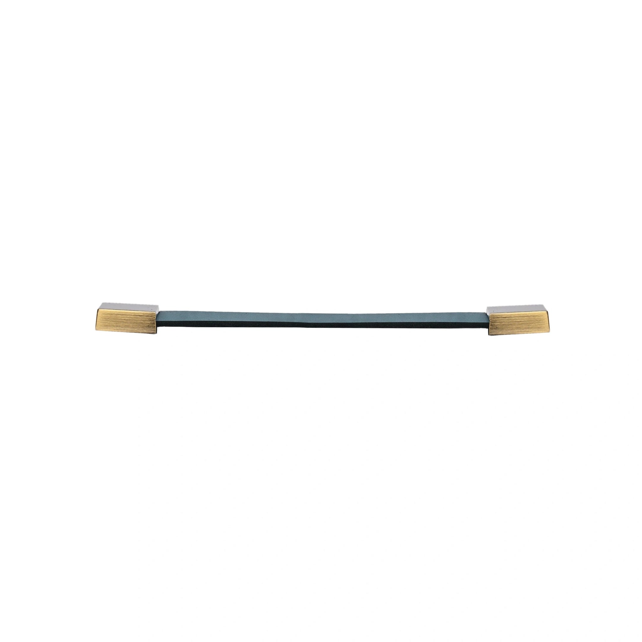 The Mantara L-0015 is a modern crystal handle in blue, ideal for kitchen drawers and dressers.