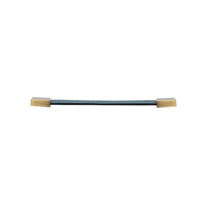 The Mantara L-0015 is a modern crystal handle in blue, ideal for kitchen drawers and dressers.