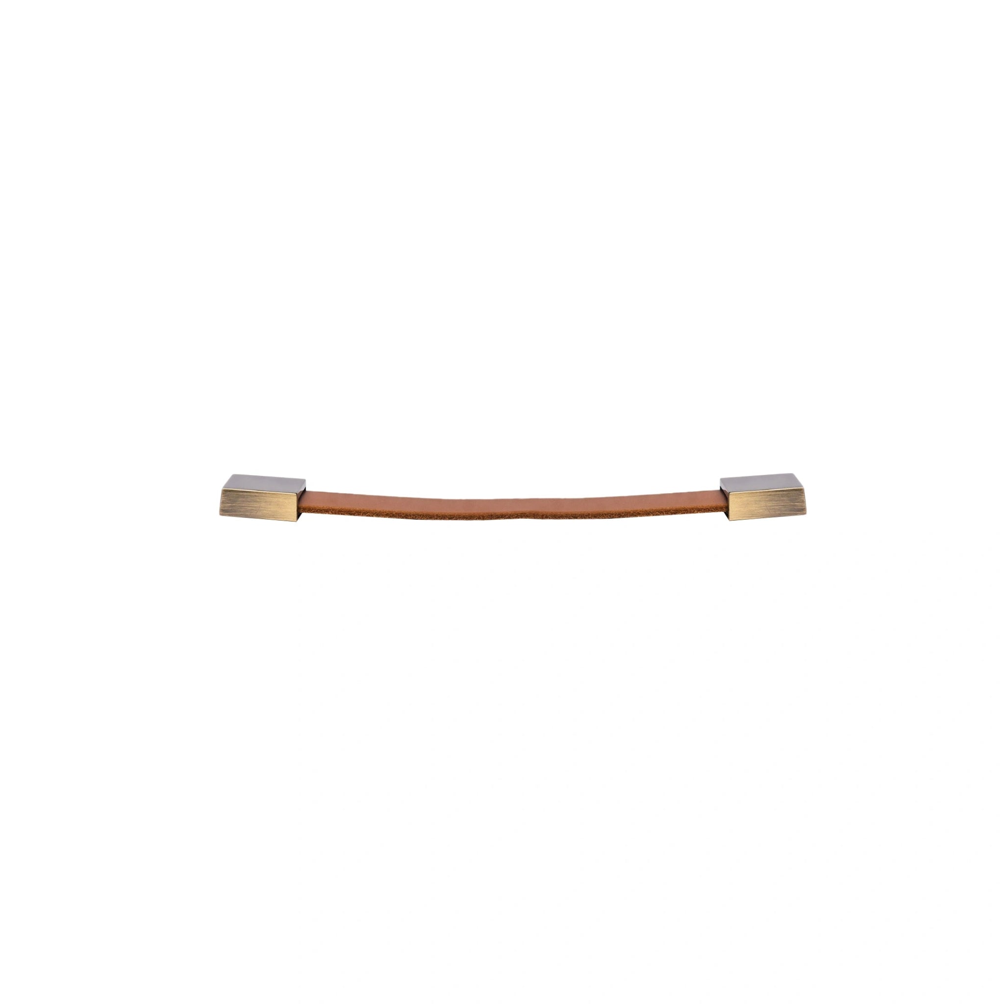 The Mantara L-0015 is a modern crystal handle in brown, ideal for kitchen drawers and dressers.