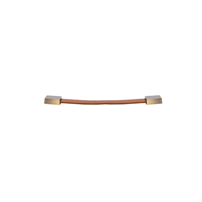 The Mantara L-0015 is a modern crystal handle in brown, ideal for kitchen drawers and dressers.