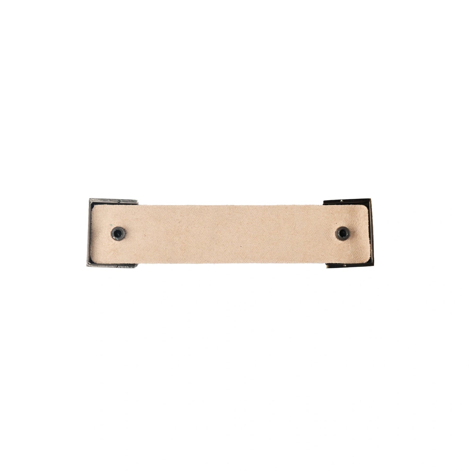The Mantara L-0015 is a modern crystal handle in beige, ideal for kitchen drawers and dressers.