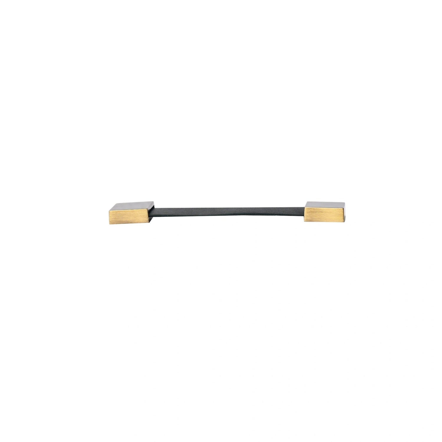 The Mantara L-0015 is a modern crystal handle in black, ideal for kitchen drawers and dressers.