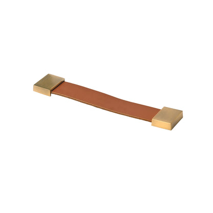 The Mantara L-0015 is a modern crystal handle in brown, ideal for kitchen drawers and dressers.