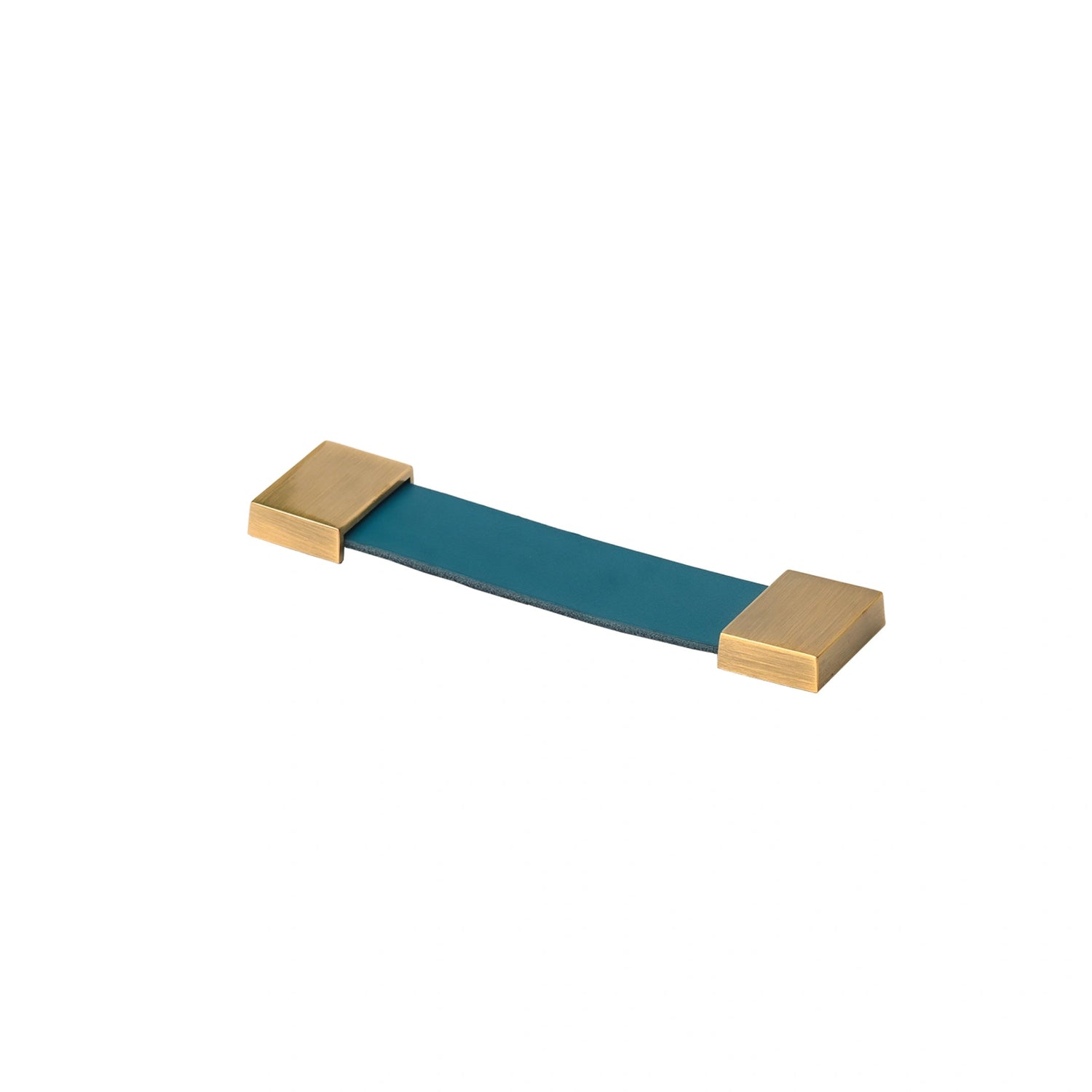 The Mantara L-0015 is a modern crystal handle in blue, ideal for kitchen drawers and dressers.