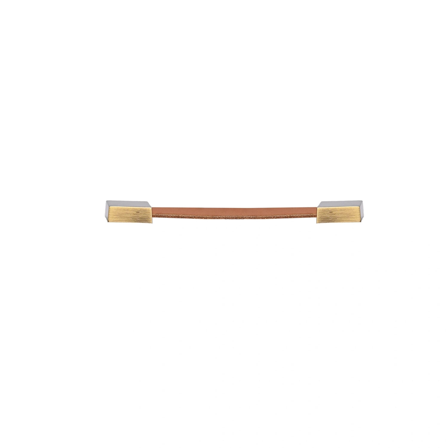 The Mantara L-0015 is a modern crystal handle in brown, ideal for kitchen drawers and dressers.