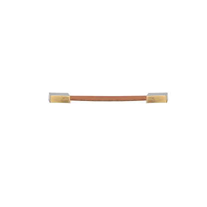 The Mantara L-0015 is a modern crystal handle in brown, ideal for kitchen drawers and dressers.