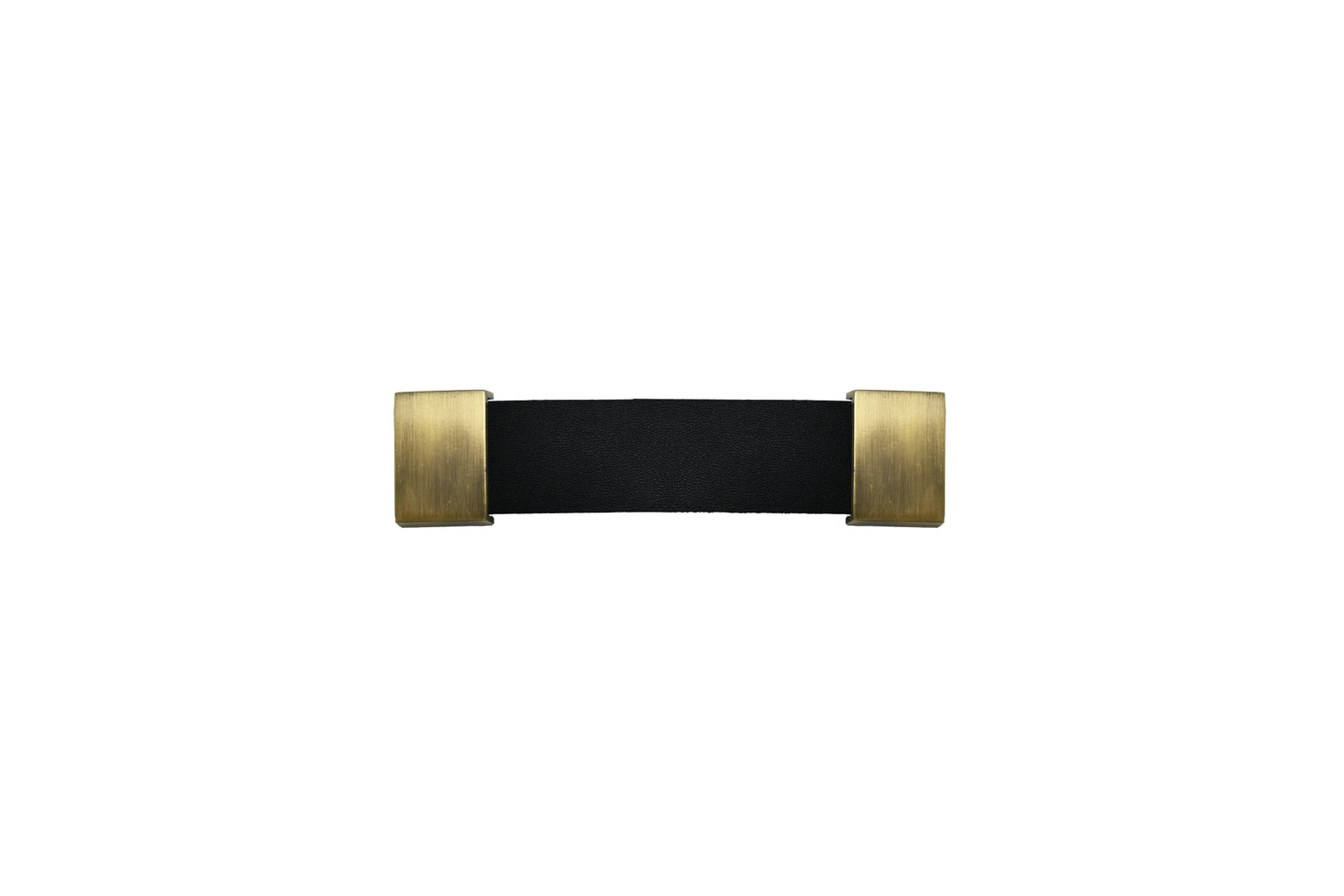 The Mantara L-0015 is a modern crystal handle in black, ideal for kitchen drawers and dressers.