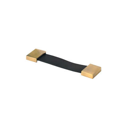 The Mantara L-0015 is a modern crystal handle in black, ideal for kitchen drawers and dressers.