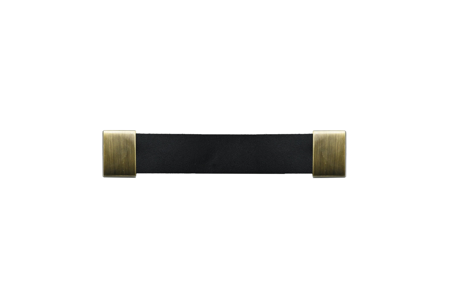 The Mantara L-0015 is a modern crystal handle in black, ideal for kitchen drawers and dressers.